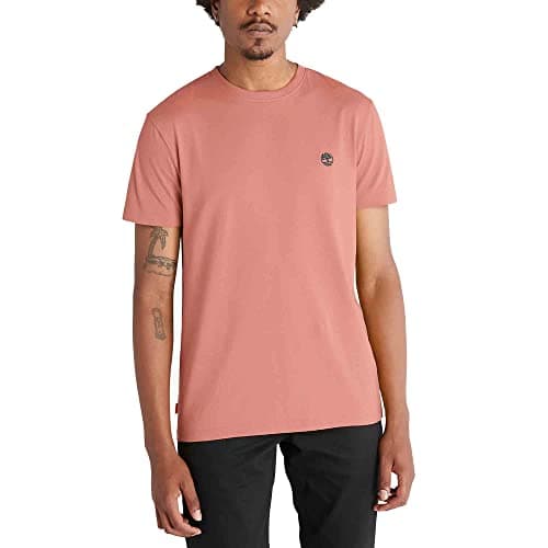 Image of Timberland Mens Crew Neck T Shirt 'Dunstan River Jersey Crew' Slim Fit - Short Sleeved (Light Mahogany) M