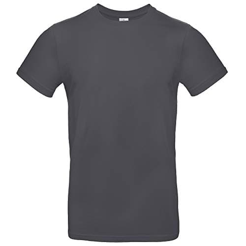 Image of B&C Men's #E190 Tee, Dark Grey, XS. TU03T