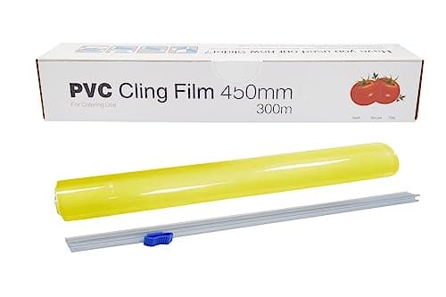 Image of 18" Jumbo Cling Film with Cutter Box 450mm x 300M | Strong and Reliable for Wrapping Sealing Preserving Food | Extra-Wide Plastic Food wrap for Catering and Commercial Use