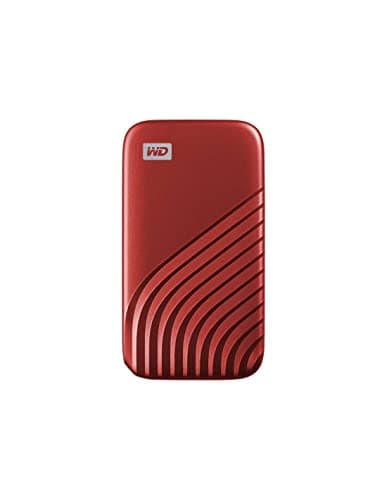 Image of WD 1TB My Passport Portable SSD, External NVMe Solid State Drive, USB-C, up to 1050 MB/s, Works with PC, Xbox and Playstation, 2-meters drop resistance, Red