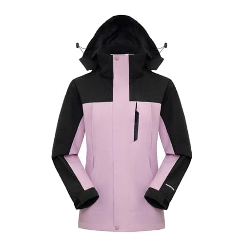 Image of LHHMZ Women's Waterproof Jacket Outdoor Breathable Hooded Jackets Windproof Walking Hiking Coat Casual Jacket Work Coat