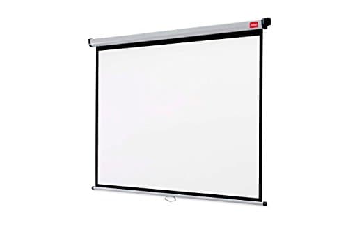 Image of Nobo Wall & Ceiling Mount Projection Screen, Portable Lightweight Hanging Matte White Projector Surface, Wide Screen, Adjustable Height, Manual Pull Down, 1750 x 1325mm, 1902392