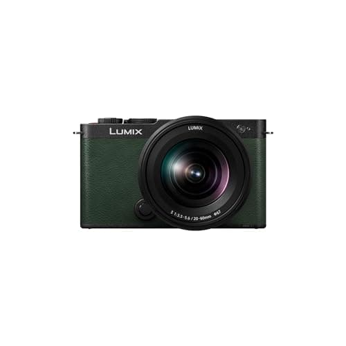 Image of Panasonic Lumix DC-S9KE-G Full Frame Mirrorless Open Gate Vlogging Camera, 24.2MP, 6K /4K Video, 779 Point PDAF, Image Stabilisation, Free-Angle Screen, 5Ghz WiFi, Olive Green, 20-60mm (x3 Zoom) Lens