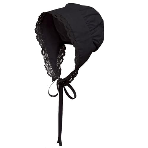 Image of GRACEART Victorian Mob Cap Medieval Maid Bonnet Hat Women Costume Accessory for Fancy Dress (99.99% Cotton)