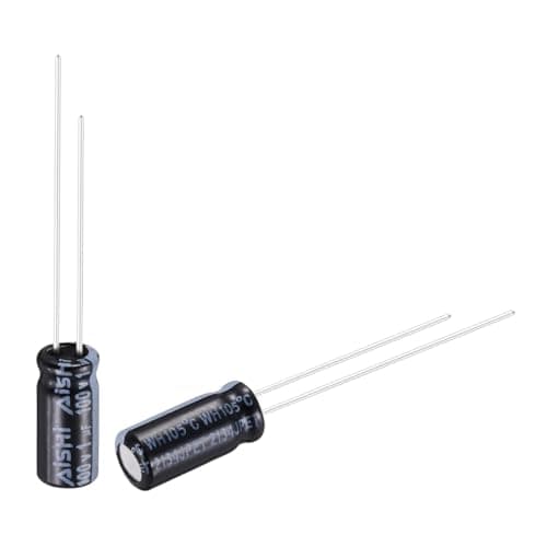 Image of sourcing map 1uF 100V 5x11mm Electrolytic Capacitor, Radial Leads Aluminum Capacitors for TVs, LCD Monitor, VCD, 50Pcs