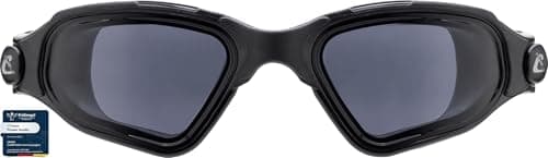 Image of Cressi Clear Eyes Swim Goggles - Anti-Fog & UV Protection Adult Swimming Goggles - Strap & Nose Bridge for Pool Sessions - Swim Aids for Adults - Black/Black Smoked Lens - One Size