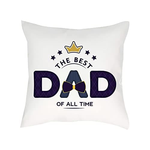 Image of Getagift Funny Dad Birthday Present, from Son, Daughter, The Best Dad Of All Time, Best Dad Ever Gift, Sofa decor Home Décor, Satin Throw Pillow/Cushion. (Satin Cushion Cover)