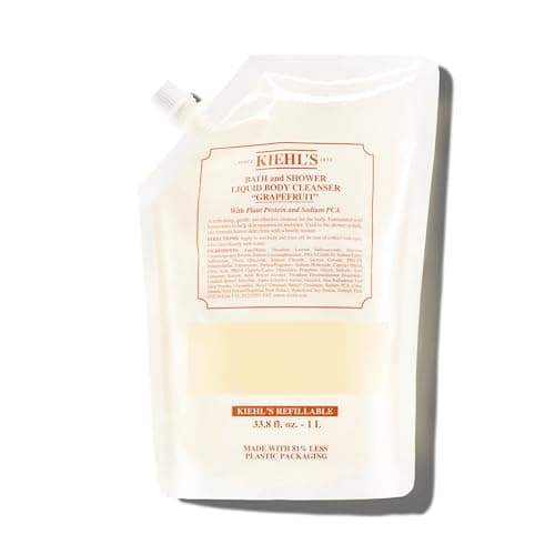 Image of Kiehl's Grapefruit Liquid Body Cleanser, Gentle Refreshing Foaming Body Wash with Grapefruit Extract, Maintains Moisture, Smooths and Conditions Skin, Energising Daily Body Wash