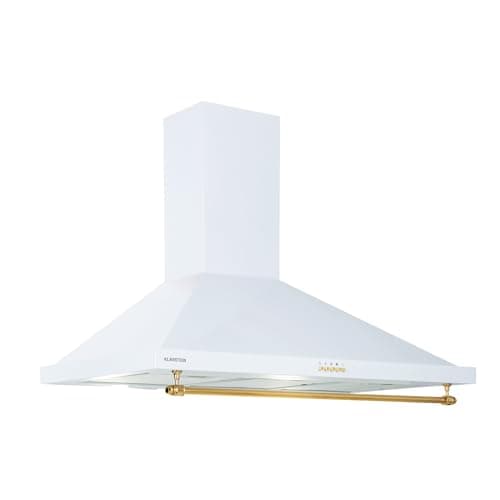 Image of Klarstein Kitchen Cooker Hood, Chimney Cooker Hoods 90cm, Wall Mount Extractor Fan for Kitchens w/LED Lights, Cooker Hood Grease Filters, 591.5m³/h Airflow Cooker Hoods, Steel Extractor Fan Hood