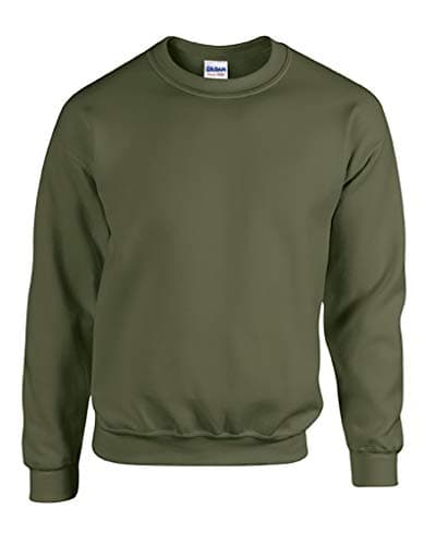 Image of Gildan Adult 50/50.Crew Neck Sweatshirt/18000, Military Green, L, Green (military green), L