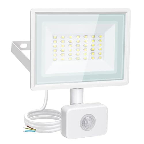 Image of Aigostar 30W Security Lights Outdoor Motion Sensor, 2510 Lumen PIR Light, IP65 Waterproof Motion Sensor Flood Light, Ultra Thin Outdoor Lights for Forecourt, Backyard, Garages, 6500K