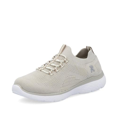 Image of Rieker Women Trainers M5074, Ladies Low-Tops,Removable Insole,Low Shoe,Street Shoes,Leisure,Sporty,Beige (Beige / 64),36 EU / 3.5 UK