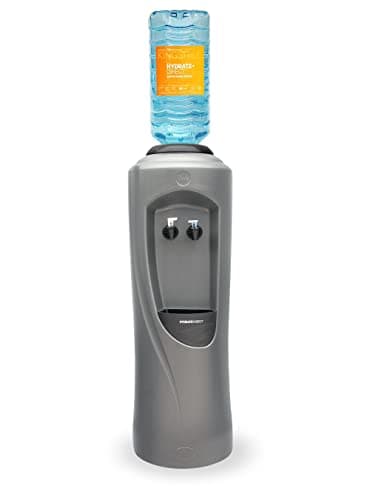 Image of Hydrate Direct Core Bottled Water Cooler Dispenser | Floor-Standing Water Machine, Easy to Sanitise & Maintain. Perfect for Home and Office, Dispenses Ambient & Chilled Water – Grey/Black