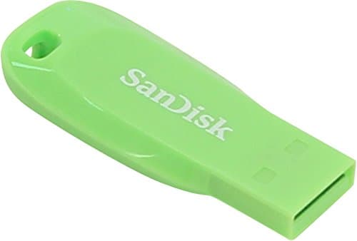Image of SanDisk SDCZ50C-032G-B35GE 32 GB Cruzer Blade USB 2.0 Flash Drive - Electric Green