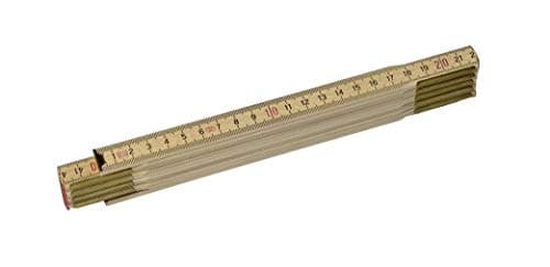 Image of Stanley 0-35-455 Wood Folding Rule, Brown, 2 m/15 mm