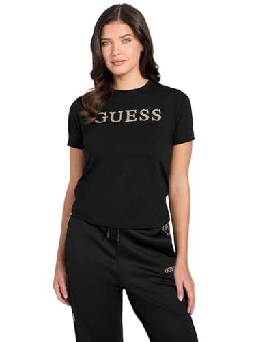 Image of GuessWomen'sOCTAVIA RN SS T-SHIRTT-SHIRTSJet Black A996size S Length N