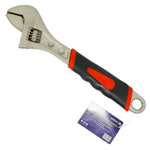 Image of Dapetz ® 8" Adjustable Wrench with Soft Grip Handle - Extra Wide Adjustable Spanner and Pipe Wrench, Extra Large Jaw Capacity Tool, Bi-Material Soft Grip