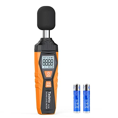Image of Sound Level Meter, Tadeto Digital Sound Level Portable Decibel Meter 30dB to 130dB with LCD Display A/C Weighted for Home Factories