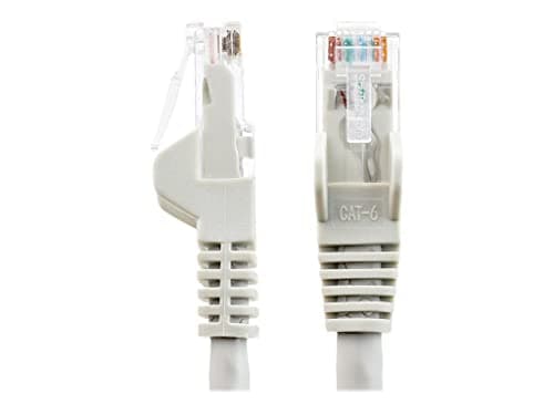 Image of StarTech.com 3m CAT6 Ethernet Cable - LSZH (Low Smoke Zero Halogen) - 10 Gigabit 650MHz 100W PoE RJ45 UTP Network Patch Cord Snagless with Strain Relief - Grey, CAT 6, ETL Verified (N6LPATCH3MGR)