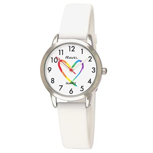 Image of Ravel - Unisex Silicone Rainbow Watch (30mm Watch case) - Analogue Quartz - R1812.4S - White/Rainbow Dial