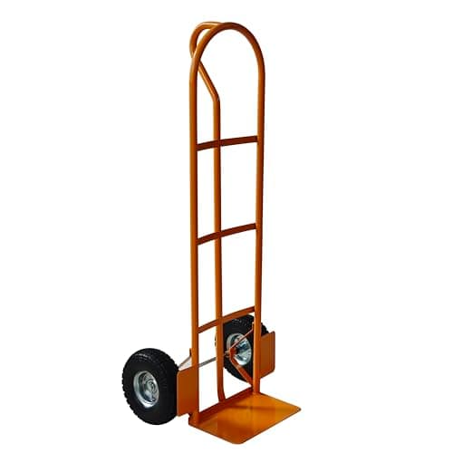 Image of Sack Truck Trolley Heavy Duty with Pnuematic Tyres Max Load 650Ibs, Heavy Duty Trolley On Wheels With Large Toe Plate and Tyre Protection Plate on each side Hand Truck Multi Use Barrow Hand Truck