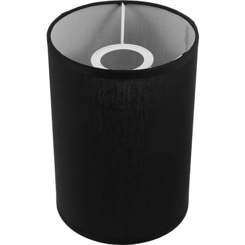 Image of Mipcase Cylinder Black Lamp Shade, Modern E27 Barrel Fabric Light Shade for Table Lamps, Ceiling Lights, FloorLamp