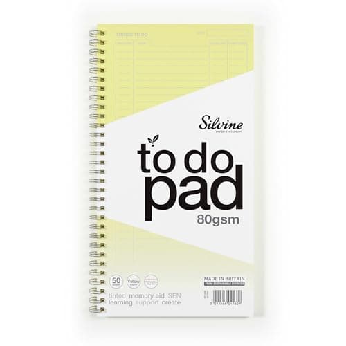 Image of Silvine Luxpad Yellow Things To Do Planner - Dyslexia Friendly Paper (120 Sheets)