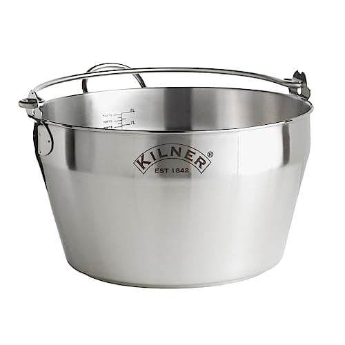 Image of Kilner 8 Litre Stainless Steel Preserving Pan with Encapsulated Base Ideal for Jam, Chutneys, Soups and Stews