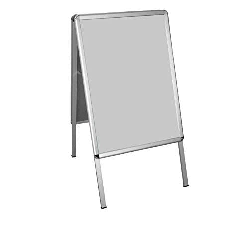 Image of Rhino - A1 Aluminium Outdoor Pavement A-board Display with Snap Frame - Silver