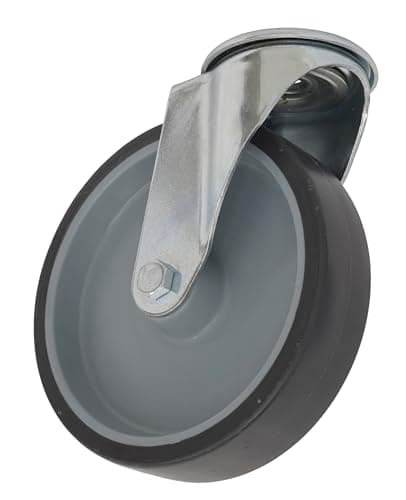 Image of Ø100mm Medium-Duty Thermoplastic Bolt Hole Swivel Castor Wheel - Trade