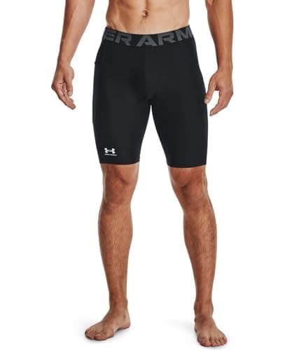 Image of Under Armour UA HG Armour LNG Shorts - Shorts - Bottoms - Black/White - Size: LG