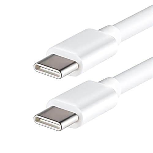 Image of USB C to USB C Charging Cable, Fast Charge and Sync Cord for Type C enabled devices, PD Charger Cable, Lite-an 0.5m C to C Half Meter White