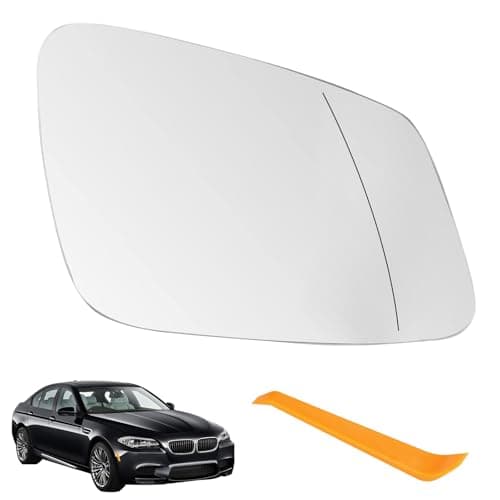 Image of TXErfolg Right Side Heated Wing Mirror Glass Replacement for BMW F01 F07 F10 F11 F20 F21 F22 F30 F31 F32 F34 F36 i3 White Defogging Wing Mirror Glass with Car Plastic Crowbar(Right)