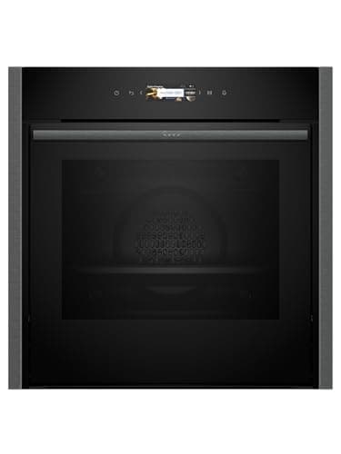 Image of NEFF N70 B54CR71G0B Slide and Hide Single Oven with Pyrolytic Self Cleaning, CircoTherm, 3.7" Full Touch Display, Soft Open, Integrated, 60 x 60cm, Graphite Grey
