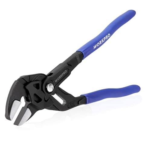 Image of WORKPRO 250 mm Adjustable Pliers Wrench, Adjustable Spanner, Water Pump Pliers, Self Adjusting Jaw Pliers Max Jaw Capacity 50 mm, Dual Handle for Labor Saving