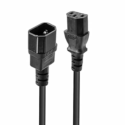 Image of Lindy 2m IEC C14 to IEC C13 Extension Power Cable, Black / Kettle Lead