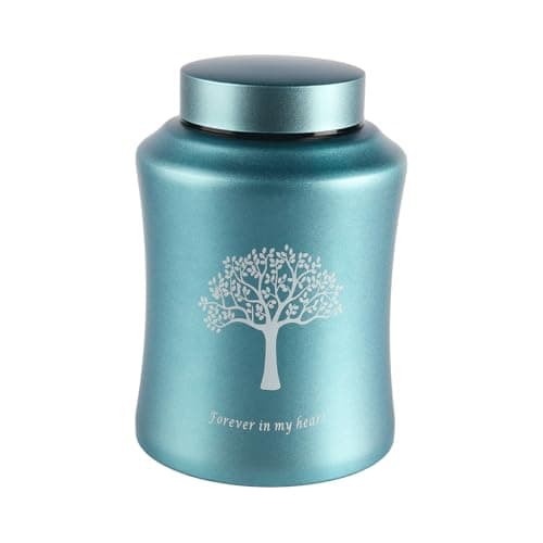 Image of Sarini Memorial Urn Black Decorative Urn Large Human Ashes Funeral Urn,Adult Burial Urn for Adult Male-Female Ashes, Cemetery Burial