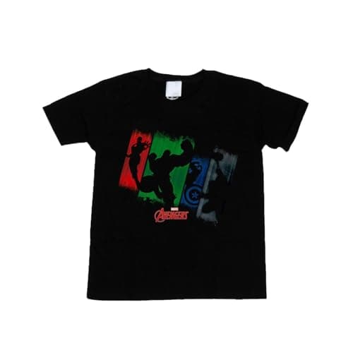 Image of Marvel Boys Avengers Team Punch Out T-Shirt 9-11 Years Black