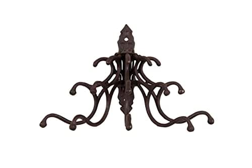 Image of Creative Co-Op Antique Cast Iron Wall Hooks in Rust Finish