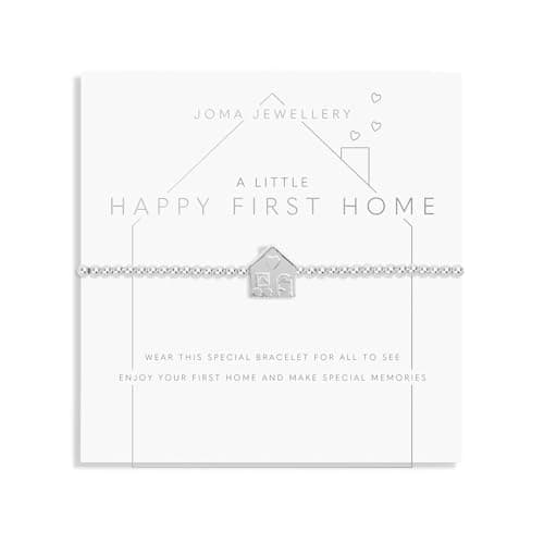 Image of Joma Jewellery A LITTLE HAPPY FIRST HOME Silver Plated Bracelet in 17.5 cm stretch