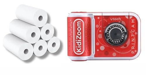 Image of Compatible Replacement Instant Print Paper Rolls for Kids VTech KidiZoom PrintCam Instant Cameras, 57x25mm, BPA-Free, 20 Rolls