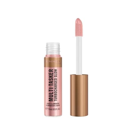 Image of Rimmel Multi Tasker Turbocharged Glow, 005 Iconic as Usual, Liquid Face Illuminator, Light-Reflecting Pearls, Luminous, Healthy Glow, Vitamin C & E, Vegan Formula, 10ml