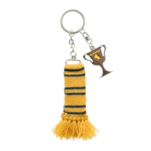 Image of Grupo Erik Keyring Harry Potter Merchandise - Hufflepuff Scarf Keychain, Cute Keyring, Cool Keyrings, Harry Potter Gifts Under 10 Pounds, Hufflepuff Gifts