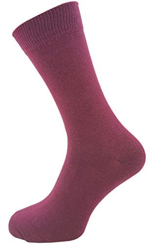 Image of Macahel Mens Plain Colour Ankle socks cotton rich size 6-11 (Burgundy)