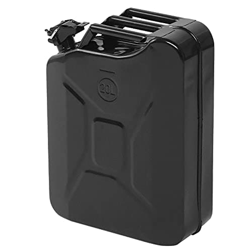 Image of Bonnlo 20L Metal Petrol Can Fuel Oil Storage Can Diesel Tank with Spout, Black