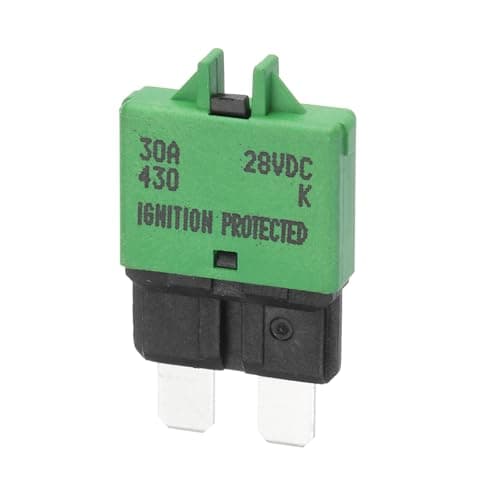 Image of DMiotech 1 Pack 28V DC 30A Green ATC/ATO Manual Mini Resettable Fuse for Automotive Circuit Breaker Reset Fuses Low Profile Blade Fuses for Car Truck SUV Marine Boat Motorcycle
