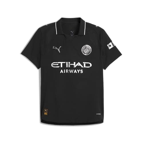 Image of PUMA Manchester City Away Shirt 2025/26 Season - Authentic with Gift Box - Black - Size: L