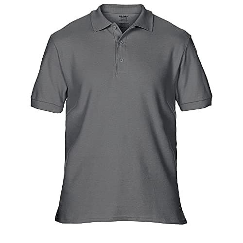 Image of Gildan Mens Premium Cotton Sport Double Pique Polo Shirt (3XL) (Charcoal)