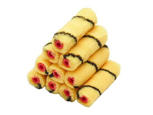 Image of ProDec 10 Pack 4 inch Medium Pile Mini Rollers for a Smooth Finish Painting with Trade & DIY Emulsion Paints on Interior Walls & Ceilings, 4" Mini Paint Rollers for Painting Emulsion Behind Radiators