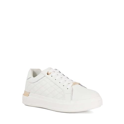 Image of Dune London Ladies ELBA Quilted Side Chunky Lace Up Trainers Size UK 7 White